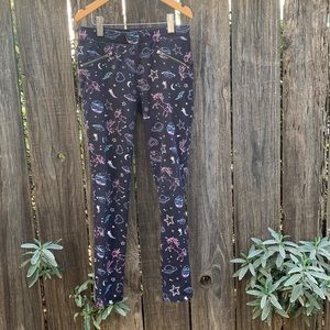 The Children’s Place stretch knit pants w solar galaxy planet print